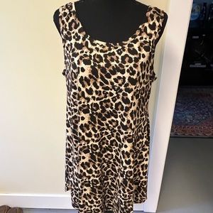 Cheetah Print Shift Dress Size Large